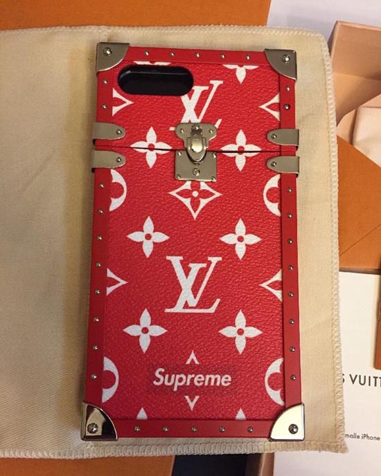 ルイヴィトン スーパーコピー  ルイヴィトン × supreme 2017年秋冬 アイ トランク iphone7 M64499 携帯 ケース シュプリーム